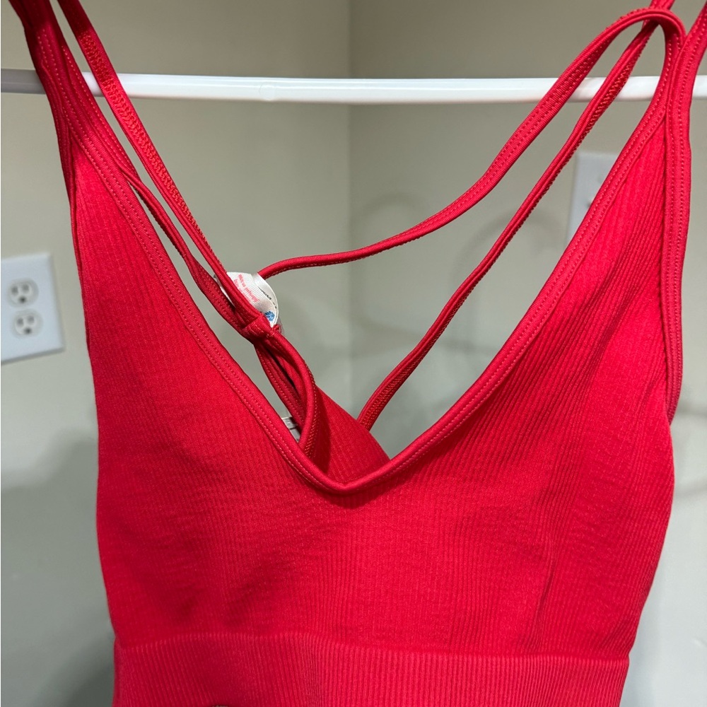 Free people movement Red Winterberry bralette